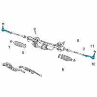 OEM 2015 Chevrolet SS Outer Tie Rod Diagram - 92286153