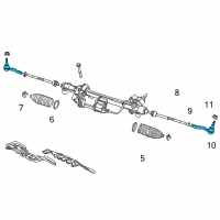 OEM 2017 Chevrolet Caprice Outer Tie Rod Diagram - 92286153