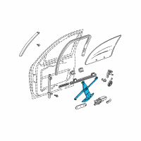 OEM 2002 Pontiac Montana Crossarm Asm-Front Door Window Man Diagram - 16629475