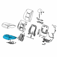 OEM 2013 Cadillac XTS Seat Cushion Pad Diagram - 22880908