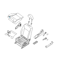 OEM 2008 Nissan Sentra Pad-Front Seat Cushion Diagram - 87361-ET01A