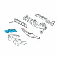 OEM Toyota Corolla iM Mount Bracket Heat Shield Diagram - 43498-02020