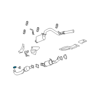 OEM 2013 Chevrolet Silverado 2500 HD Converter & Pipe Clamp Diagram - 11611439