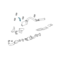 OEM 2007 GMC Sierra 2500 HD Resonator & Pipe Hanger Diagram - 15092976