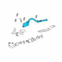 OEM 2010 Chevrolet Silverado 2500 HD Exhaust Muffler Assembly (W/ Exhaust Pipes & Exhaust Cooler) Diagram - 25995867