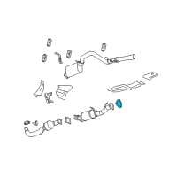 OEM GMC Muffler & Pipe Gasket Diagram - 15876234