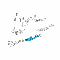 OEM 2009 GMC Sierra 3500 HD Resonator & Pipe Diagram - 25928421