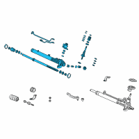 OEM 2000 Honda Civic Rack, Power Steering Diagram - 53601-S04-A54