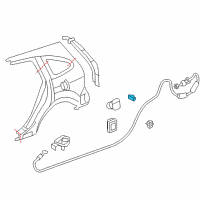 OEM Honda Spring, Fuel Lid Opener Diagram - 74421-S3N-000