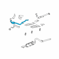OEM 2008 GMC Yukon XL 2500 Converter & Pipe Diagram - 15092758