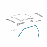 OEM 1998 Lincoln Town Car Weatherstrip Diagram - 4W1Z-5451822-BA