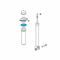 OEM 2009 Nissan Maxima Shock Absorber Mounting Seal Diagram - 55338-JN00A