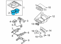 OEM Hyundai CUP HOLDER ASSY Diagram - 84670-CW100-NNB