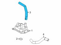 OEM Nissan Rogue Hose-Water, Oil Cooler Diagram - 21306-6RA0B