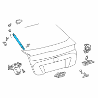 OEM 2016 Toyota Prius Support Cylinder Diagram - 68950-0W861