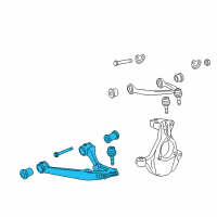 OEM Cadillac Front Lower Control Arm Assembly Diagram - 84114506