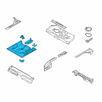 OEM 2010 Nissan Versa Floor-Rear, Rear Diagram - 74514-EL030