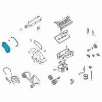 OEM 2004 Kia Sorento Cover Assembly-TIMINING Diagram - 2136039800