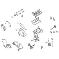 OEM 2003 Kia Sorento Gasket-Timing Cover Diagram - 2135439800