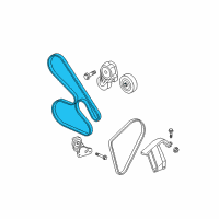 OEM Cadillac DTS Serpentine Belt Diagram - 12646194