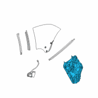 OEM 2014 Infiniti Q60 Quarter Window Regulator, Right Diagram - 83720-JJ50A