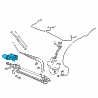 OEM 2018 Honda Accord Motor, Front Wiper Diagram - 76505-TVA-A01