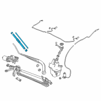 OEM Honda Accord Blade, Windshield Wiper (650MM) (Driver Side) Diagram - 76620-TVA-A01