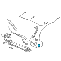 OEM 2021 Honda Accord Motor Assembly, Windshield Washer Diagram - 76806-TVA-A01