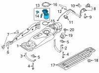 OEM 2022 Ford F-150 SENDER AND PUMP ASY Diagram - ML3Z-9H307-C