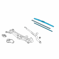 OEM 2014 Lexus CT200h Front Wiper Blade, Left Diagram - 85222-76010