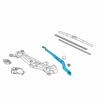 OEM Lexus Windshield Wiper Arm Assembly, Right Diagram - 85211-76030