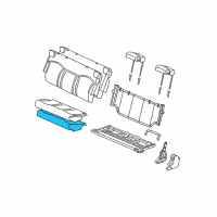 OEM 2001 Chevrolet Suburban 1500 Pad Asm, Rear Seat #2 Cushion Diagram - 88936892