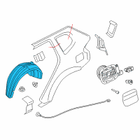 OEM BMW X1 Cover, Wheel Housing, Rear Left Diagram - 51-71-2-990-087