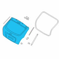 OEM 2007 Hyundai Accent Panel Assembly-Tail Gate Diagram - 73700-1E210