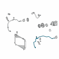 OEM 2003 Toyota Matrix Liquid Line Diagram - 88716-02350