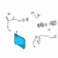 OEM 2004 Toyota Matrix Condenser Diagram - 88460-AZ019