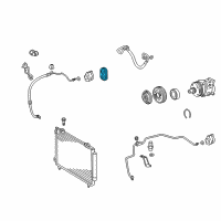 OEM 2003 Toyota Corolla Heater Core Grommet Diagram - 90480-01405