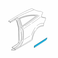 OEM Saturn Astra Molding, Body Side Center Diagram - 24461112