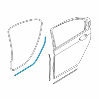 OEM 2019 BMW 740i xDrive Gasket Entrance Rear Right Diagram - 51-72-7-341-644