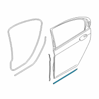 OEM 2017 BMW 750i xDrive Strip, Door, Bottom Left Diagram - 51-13-7-465-551