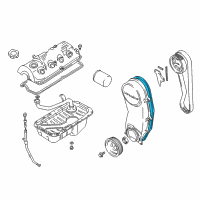 OEM Chevrolet Metro Gasket, Timing Belt Front Cover Diagram - 96067727