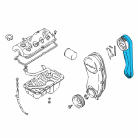 OEM 2000 Chevrolet Tracker Belt, Timing (On Esn) Diagram - 91177261