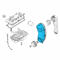 OEM Chevrolet Tracker Cover, Timing Belt Front Diagram - 96068578