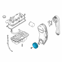 OEM 1998 Chevrolet Metro Pulley, Crankshaft Diagram - 91173295