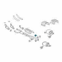 OEM 2017 Chevrolet Caprice Center Muffler Hanger Diagram - 92275739