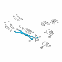 OEM 2011 Chevrolet Caprice Muffler Asm-Exhaust (W/ Exhaust Pipe) Diagram - 92219628