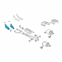 OEM 2011 Chevrolet Caprice Converter & Pipe Diagram - 92281932