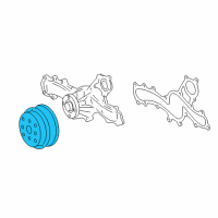 OEM 2014 Lexus GS450h PULLEY, Water Pump Diagram - 16173-31020