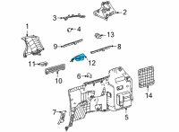 OEM 2021 Toyota Sienna Cup Holder Diagram - 64746-08020-A0