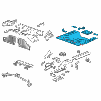 OEM 2015 Chevrolet Volt Rear Floor Pan Diagram - 22808191